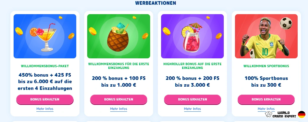 Boni für deutsche Spieler von casino Casino Joy