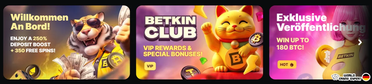 Bonusse und Promotionen für Spieler im Casino Betkin