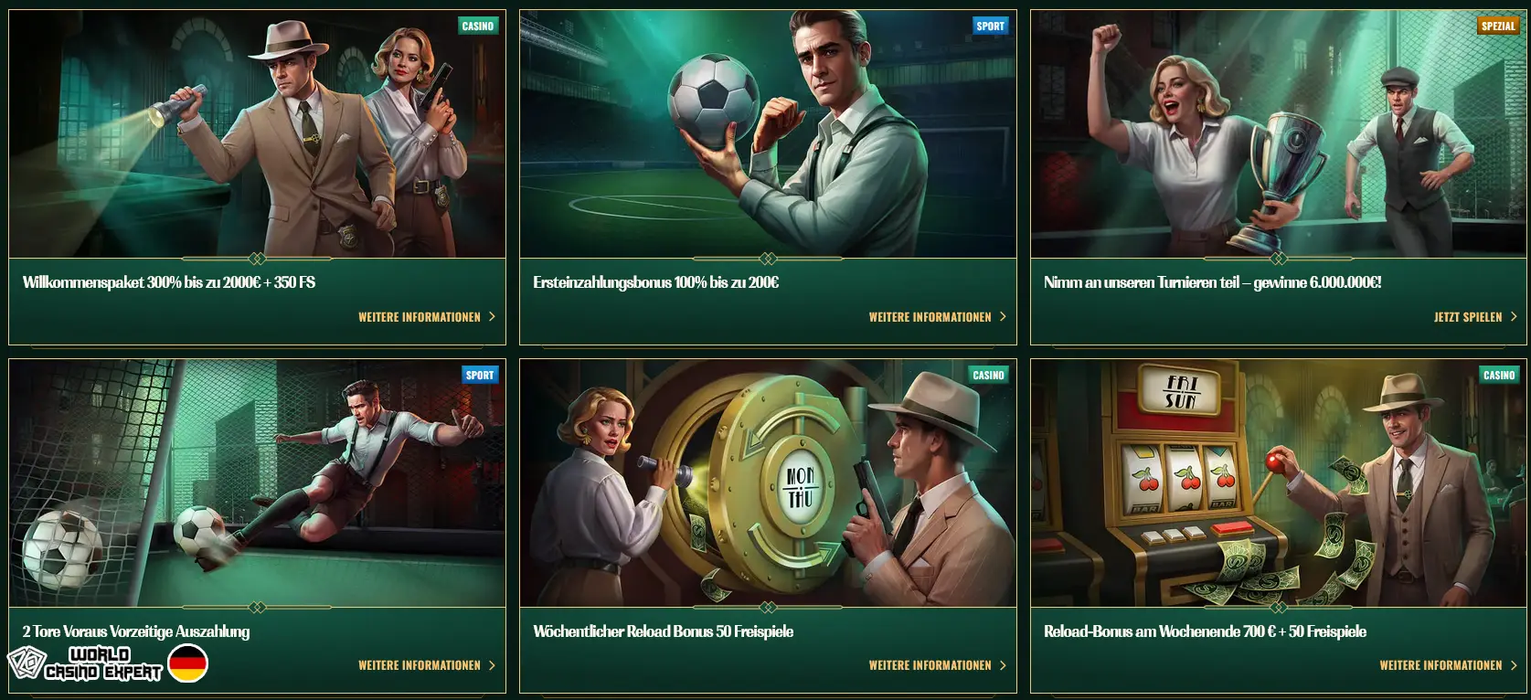 Bonusse für deutsche Spieler von SpyBet Casino
