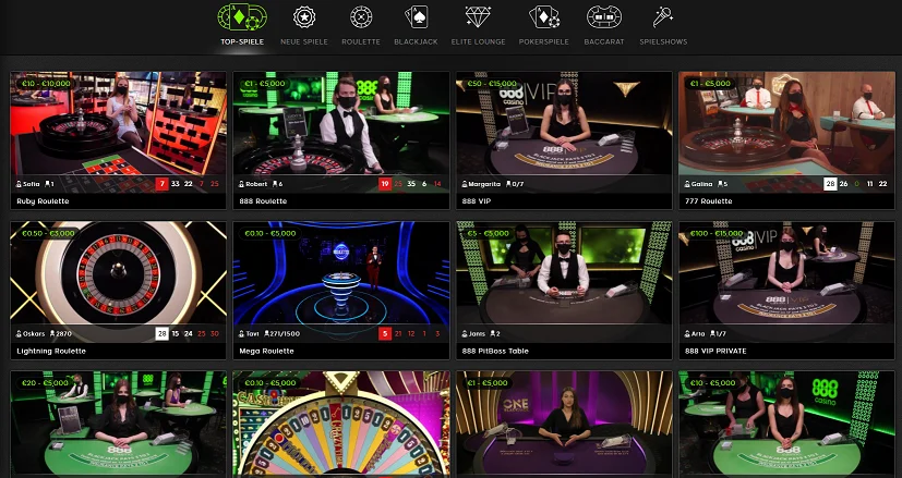 Live Casino 888Casino | 