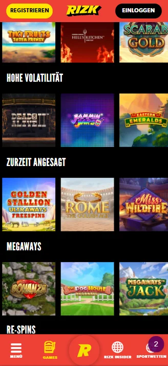 Mobile Kompatibilität Casino Rizk - 2 | 