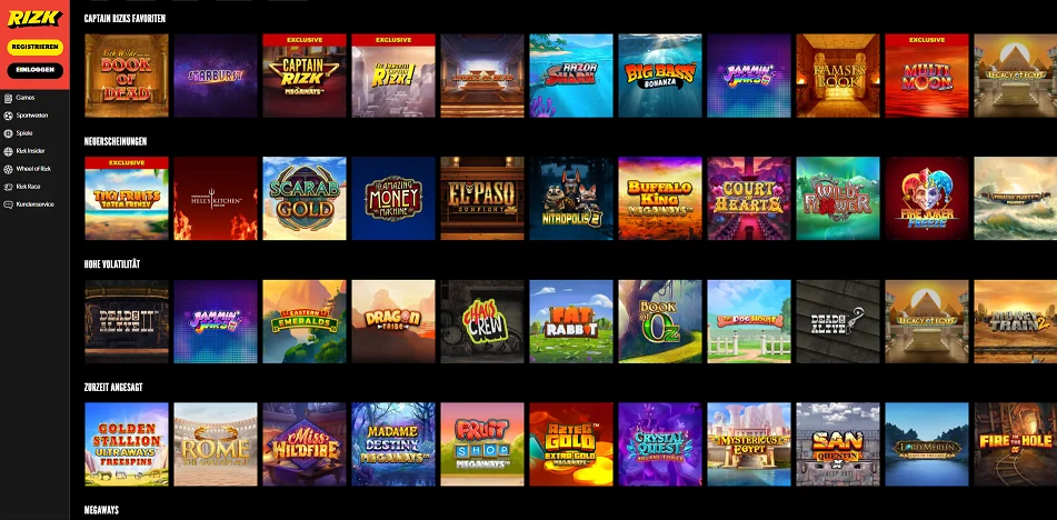 Überblick Casino Rizk | 