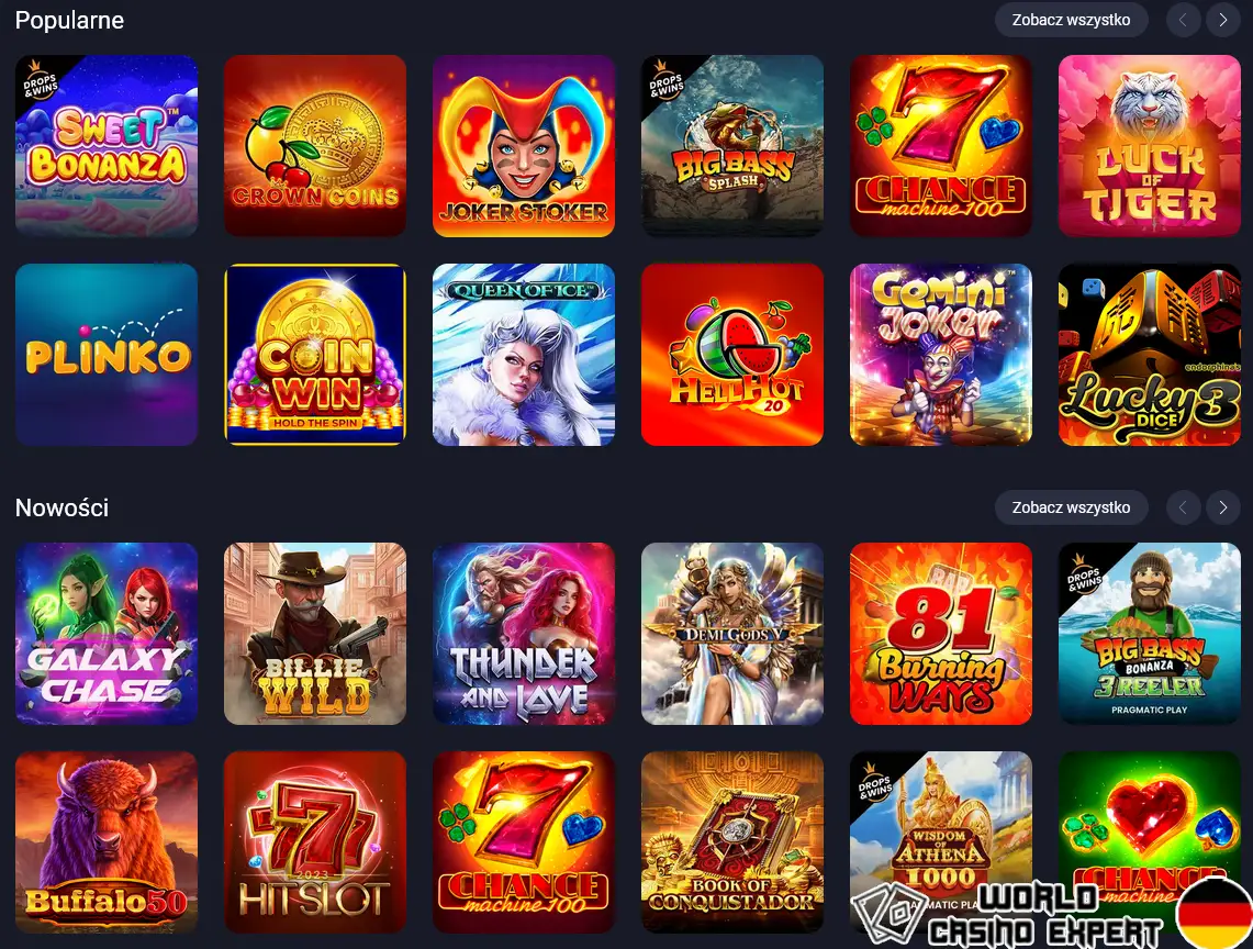Spielautomaten, Live-Spiele, Anbieter im Vox Casino