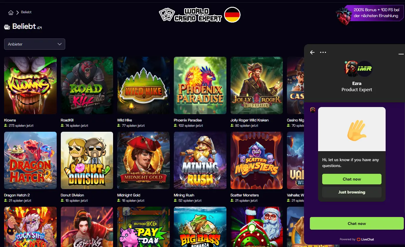 Support des Immerion Casinos