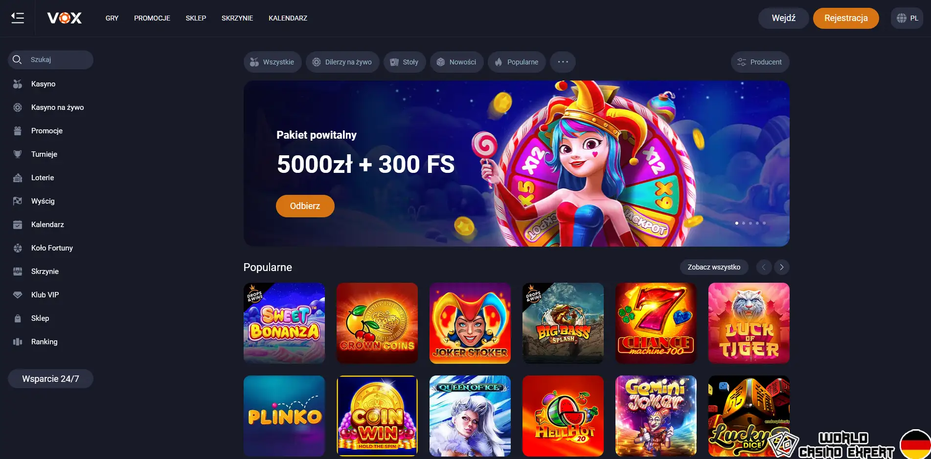 Bewertung des Online-Casino Vox